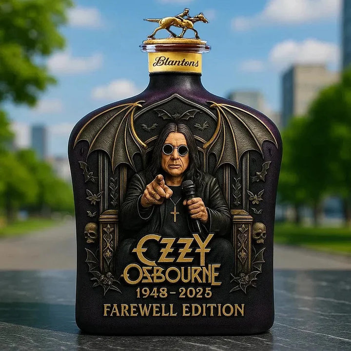 Ozzy Osbourne Ugravirana Staklena Ograničena Izdanje Boca Whiskey-5