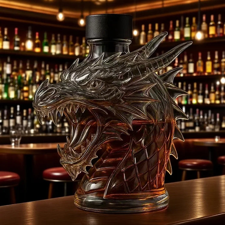 Karafa za whisky u obliku zmajevih glava