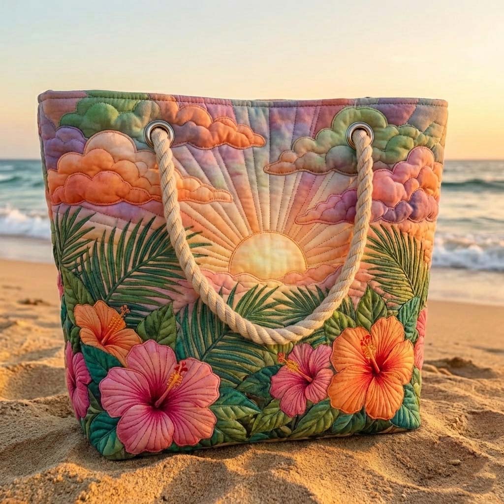 Ručno rađena plažna torba Tropical Amanecer