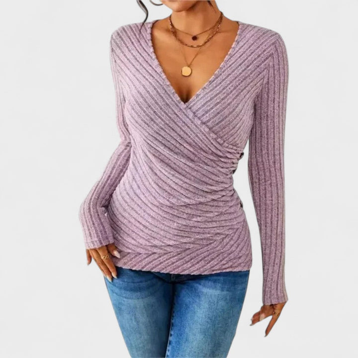 Jelena – Elegantna majica s V-izrezom