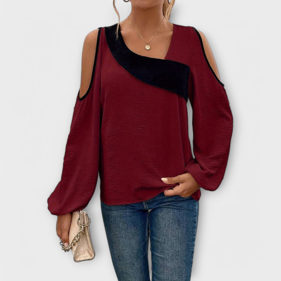 Marina – Elegantna bluza s modernim kvadratnim izrezom