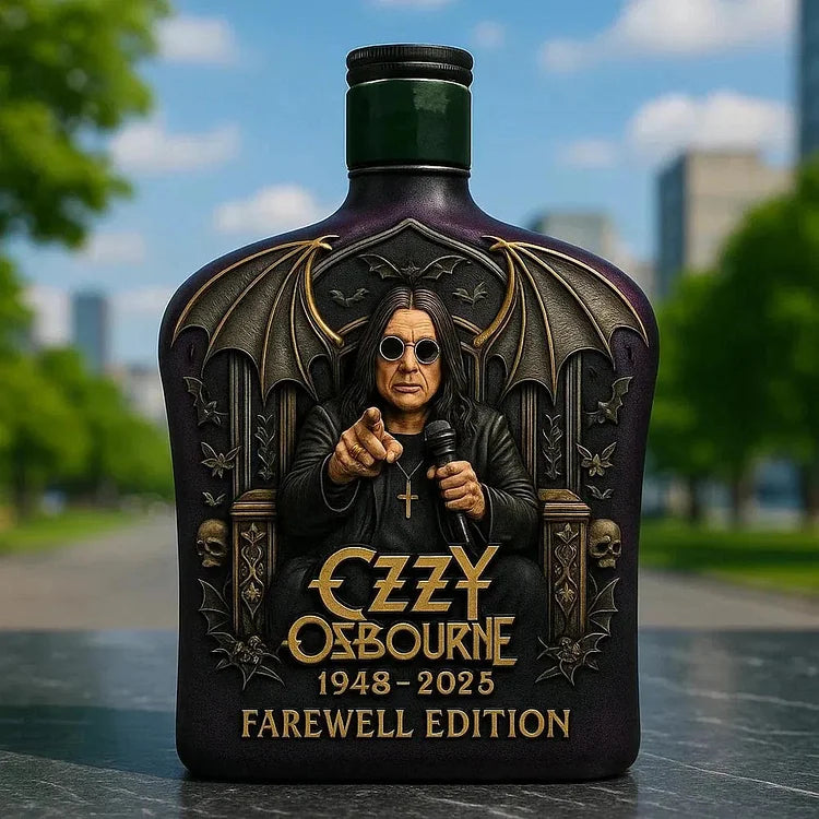 Ozzy Osbourne Ugravirana Staklena Ograničena Izdanje Boca Whiskey-5