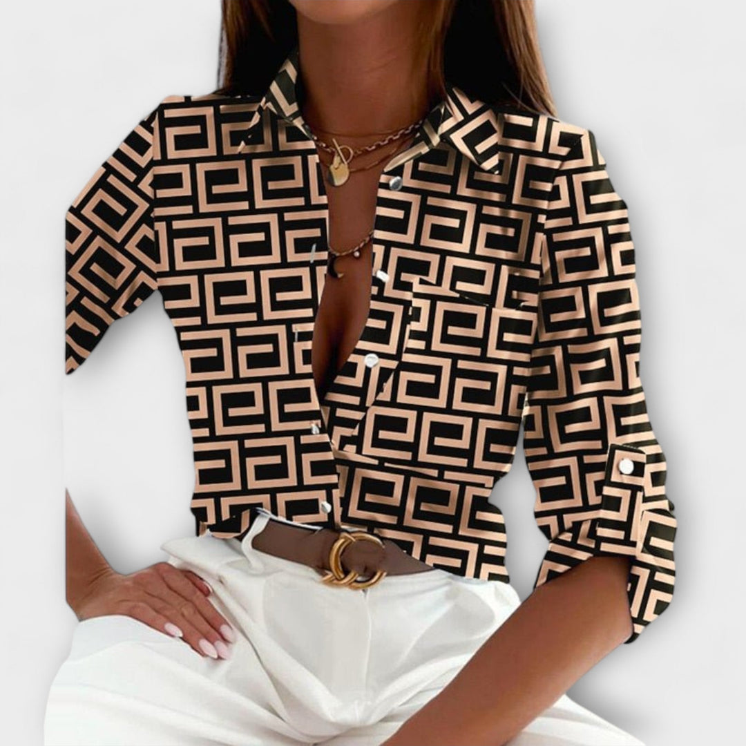 Ljubomira – Sofisticirana Geometrijska Bluza